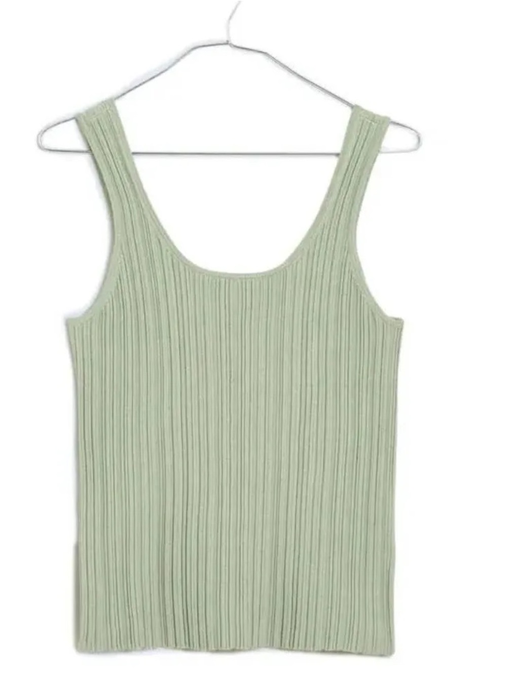 Madewell Signature Knit Scoopneck Sweater Tank in Pistachio Size S